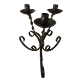 Vintage forged 3 candle holder