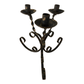 Bougeoir 3 cierges der forgé Vintage