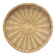Round rattan tray