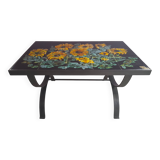 Ceramic coffee table from Quimper signed by Youen.