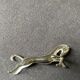 Vintage silver metal horse knife holder