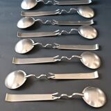 Eight Sculptura spoons by Lino Sabatini for Rosenthal 1990