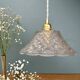 Vintage molded glass lampshade pendant light - tableware collection -