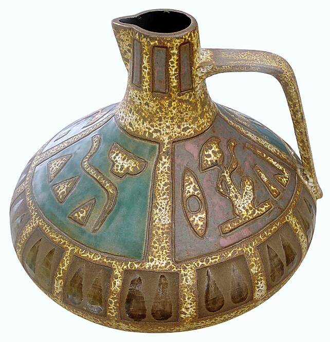 Vase potiche Céramique Fat Lava Design Vintage décor ethnique parfait état