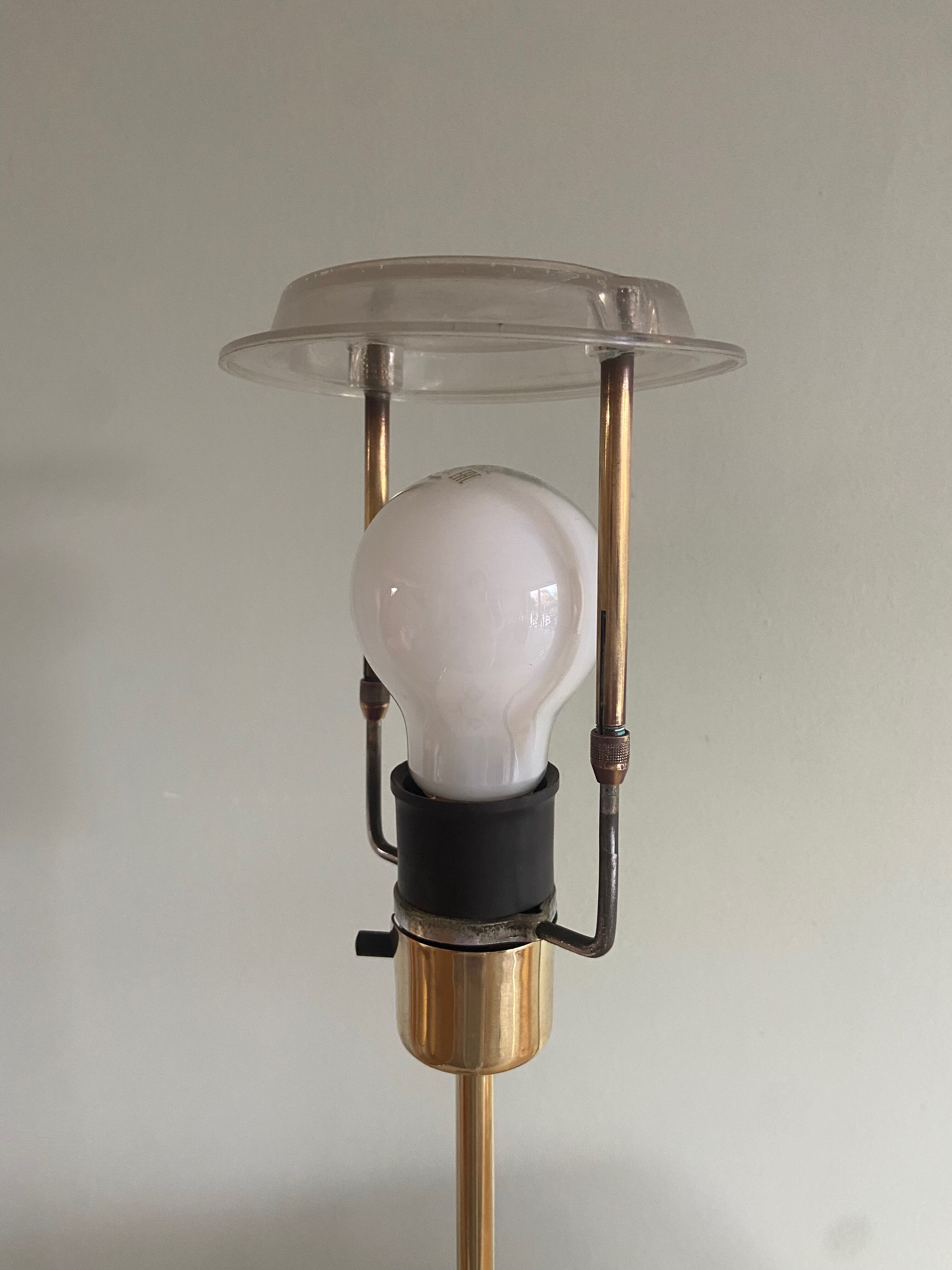 1960s Brass Fog & Mørup Table Lamp, Made in Denmark