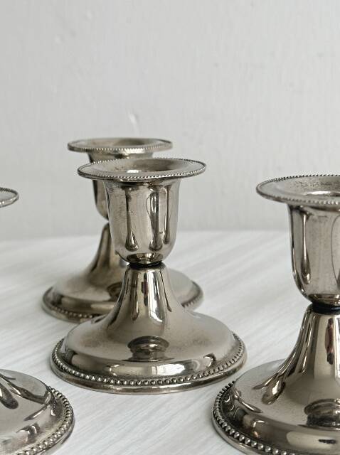 Antique metal candlesticks
