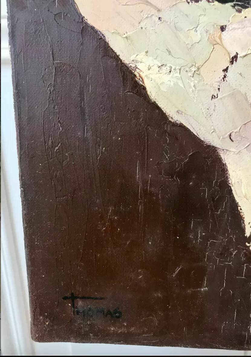 Oil painting on canvas still life fruit 1950