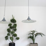 Pair of ceiling chandeliers Goffredo Reggiani, Italy 1980s.