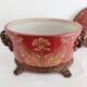 Chinese porcelain box with bronze frame
