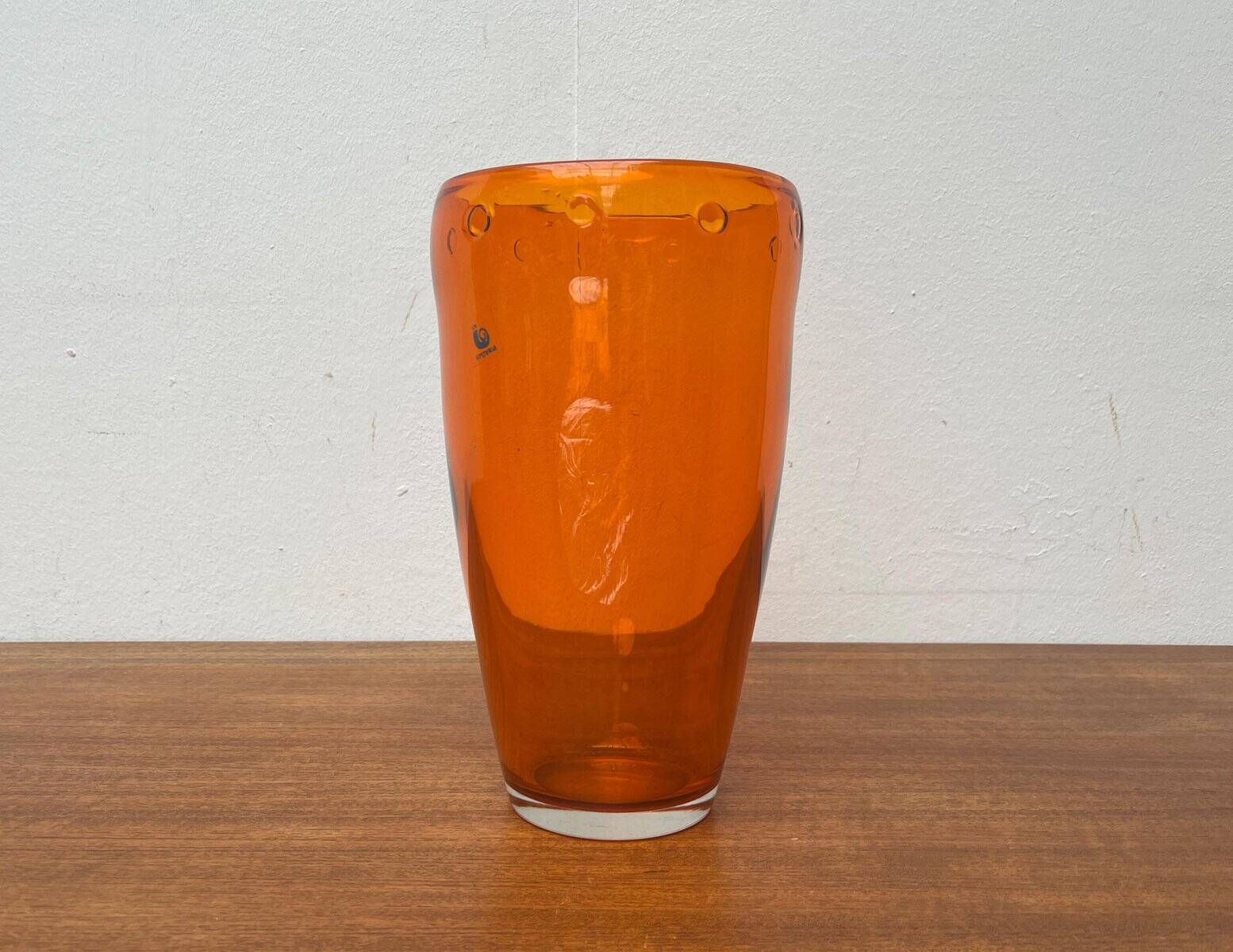 Vintage glass vase by Hysteria, 1980s.