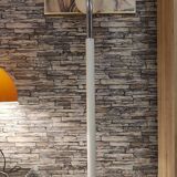 Floor lamp with tulip base and cascading globe 1980
