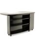 Art Deco kidney-shaped desk, in black lacquered wood. 1930s.