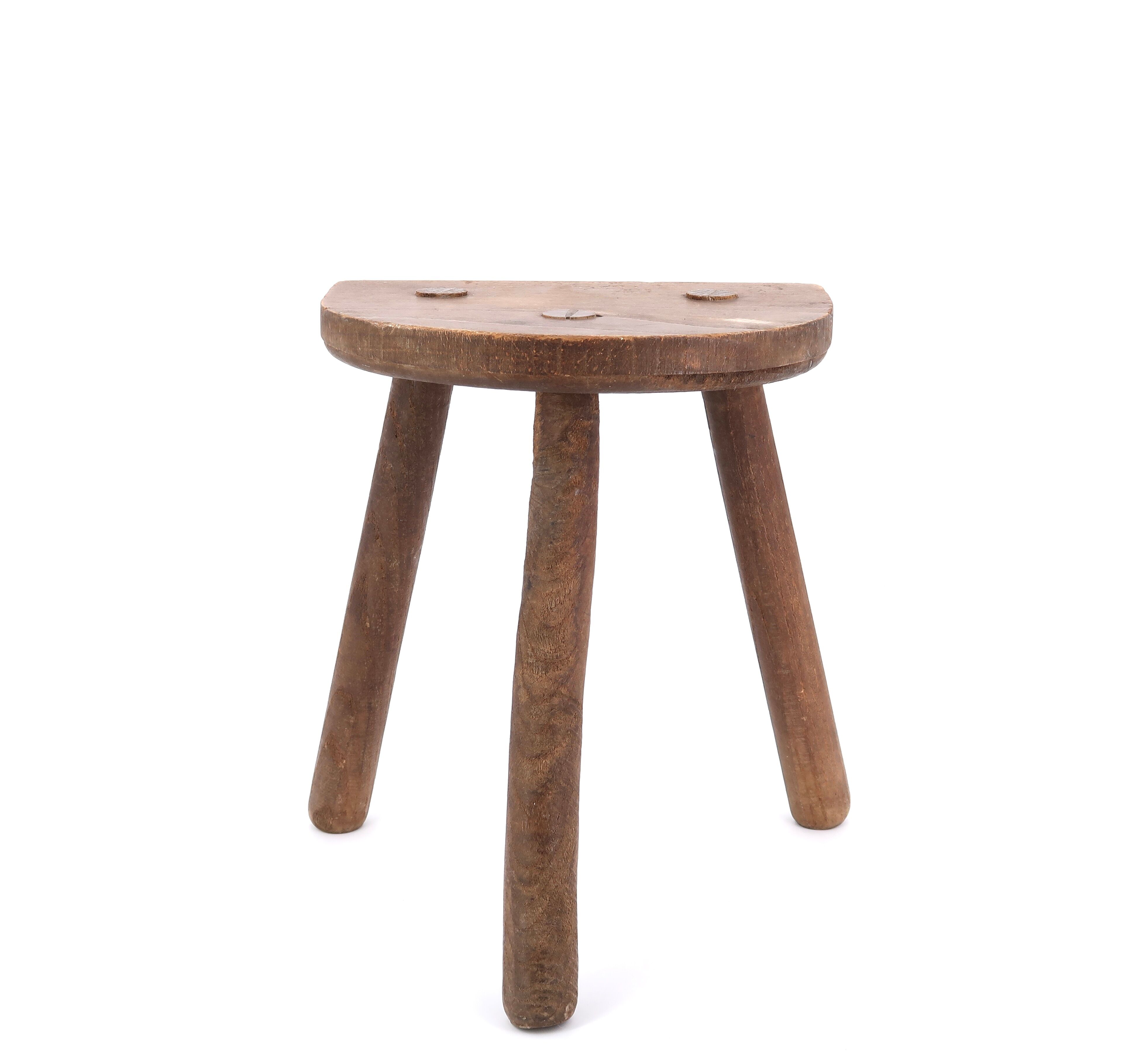 Wooden tripod stool, 1950s