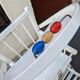 Baby chair high chair made of vintage wood