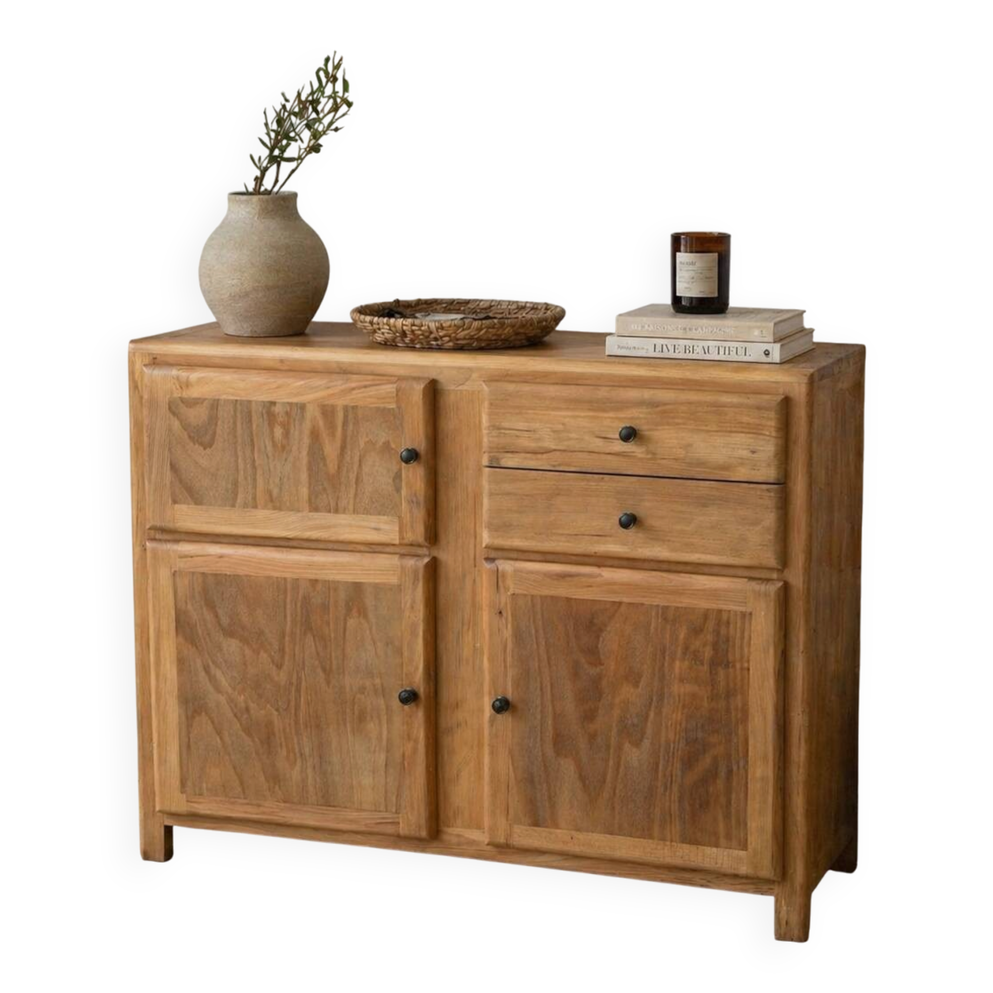Vintage Scandinavian wooden storage cabinet
