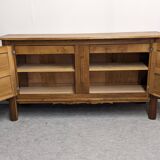 Brutalist oak sideboard by Joseph Savina circa 1950