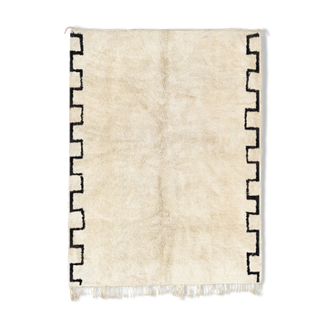 Tapis marocain moderne blanc 300x370cm