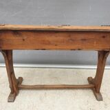 Double school wood desk from 1880 for decoration