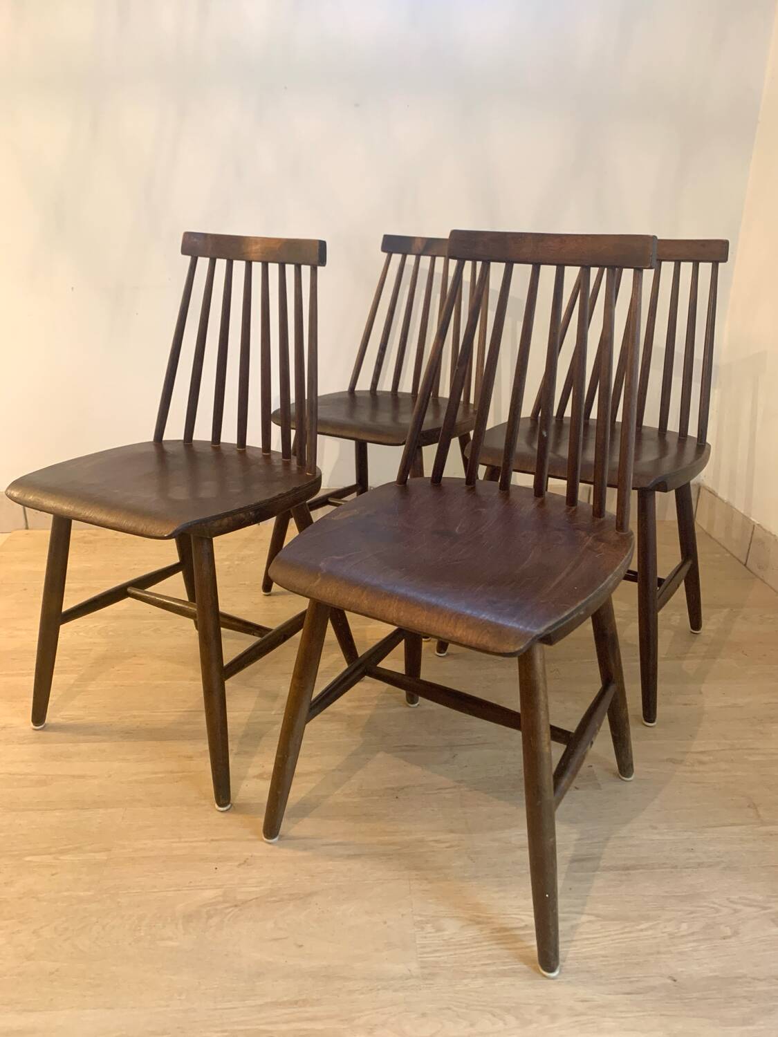 Set of 4 vintage Scandinavian chairs