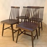 Set of 4 vintage Scandinavian chairs