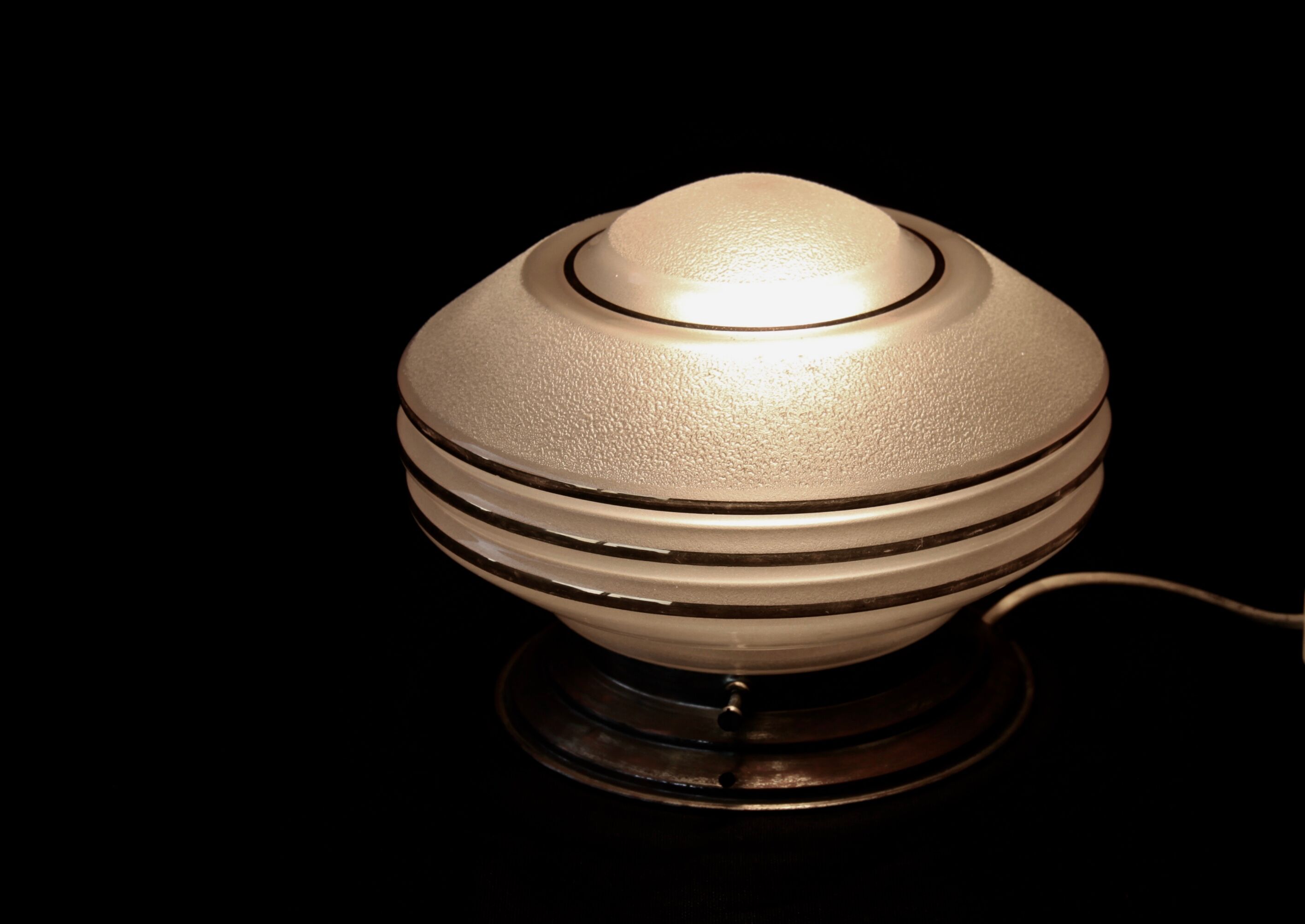 Art Deco granite glass ceiling light