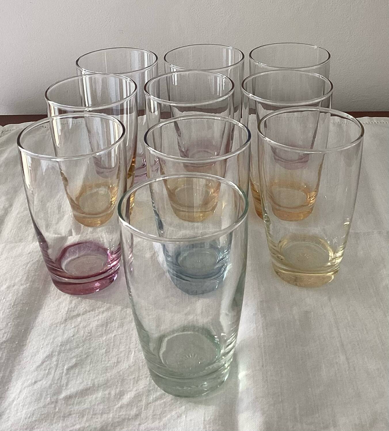 Old soda glasses Huile Lesieur