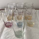 Old soda glasses Huile Lesieur