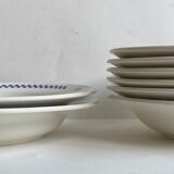 Set of 8 Lustucru hollow plates