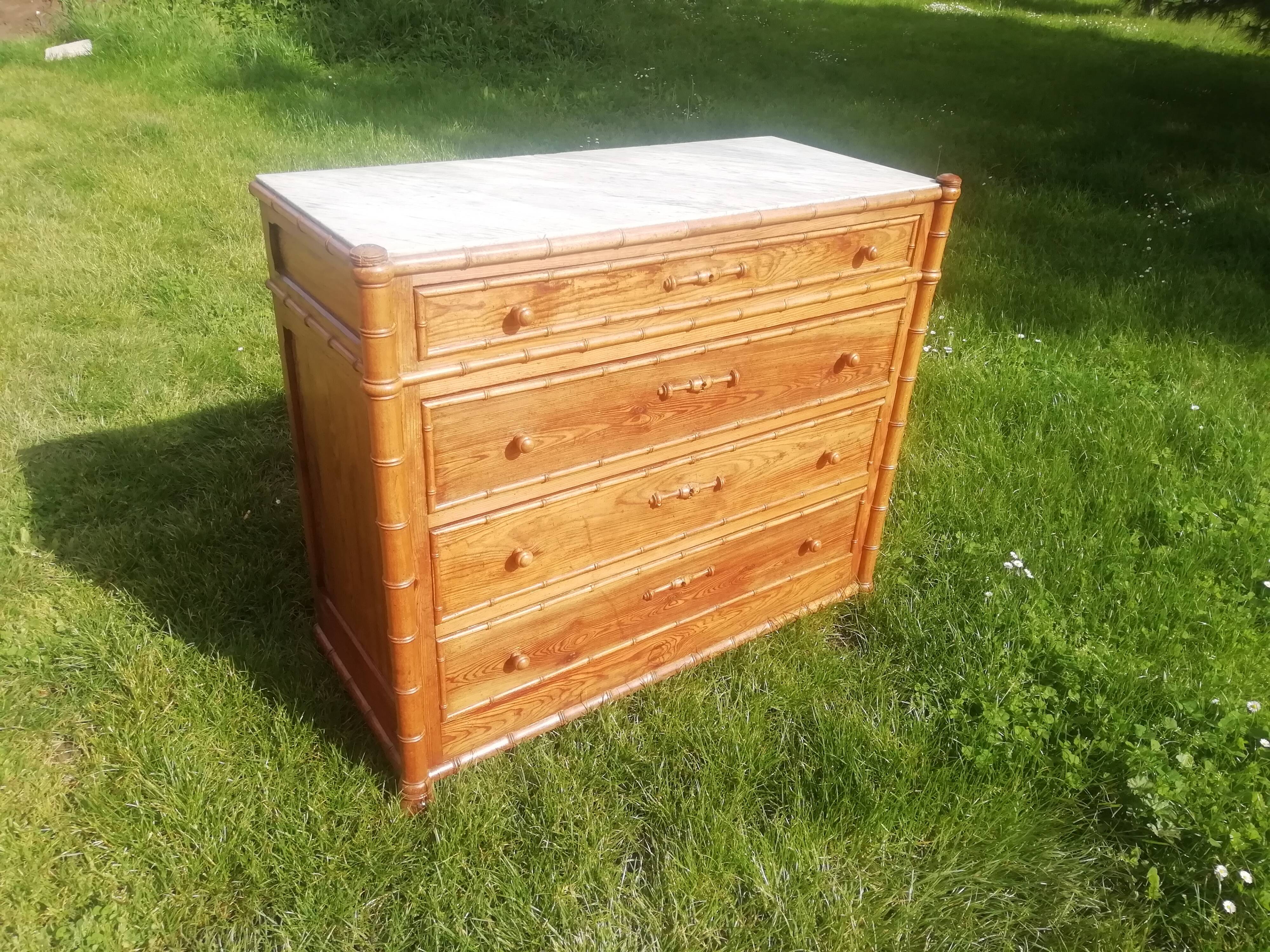 19th century bamboo-style chest of drawers in Pitchpinn