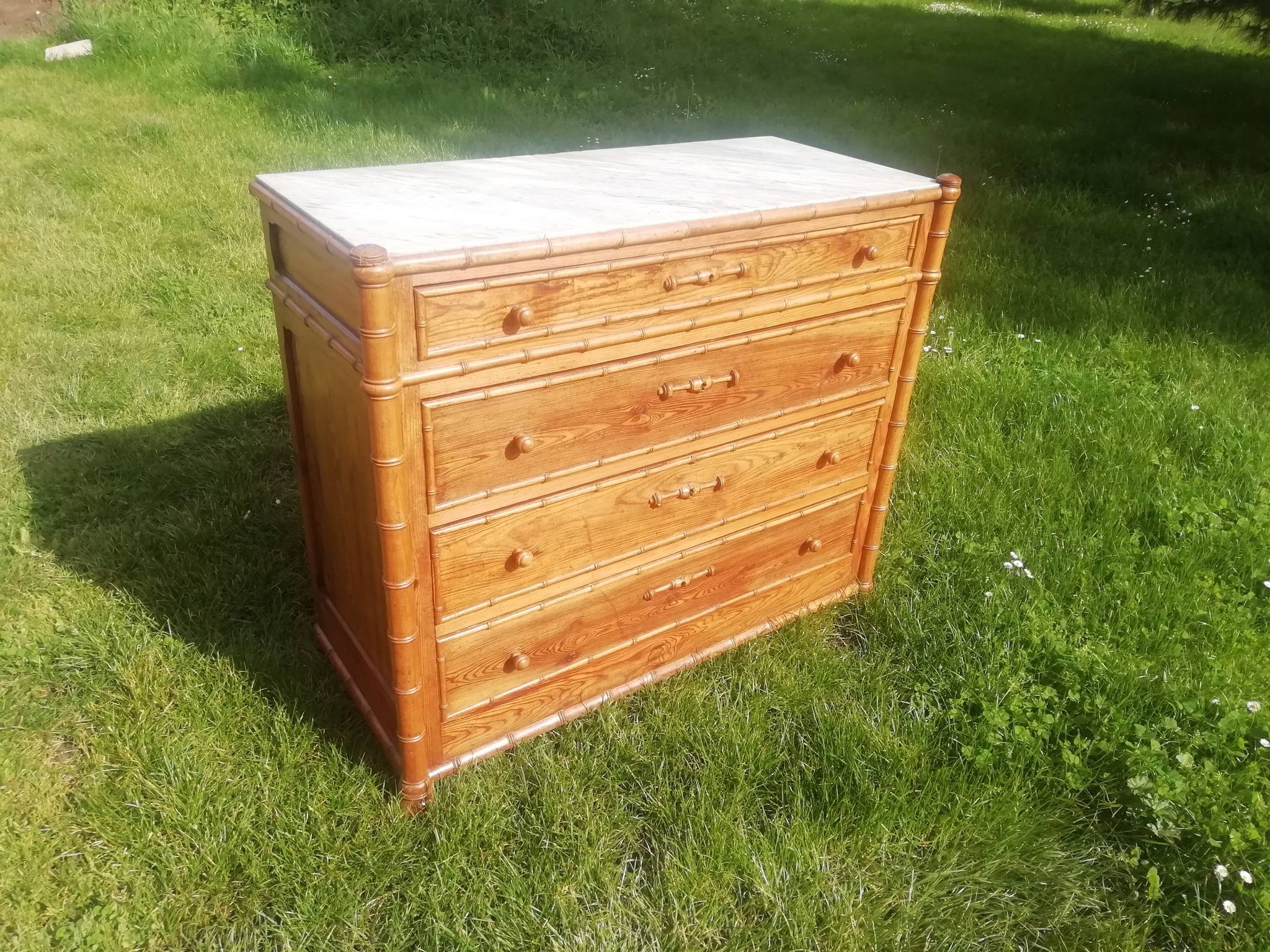 19th century bamboo-style chest of drawers in Pitchpinn