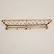 Wall coat rack, golden aluminium coat hooks and scoubidou.