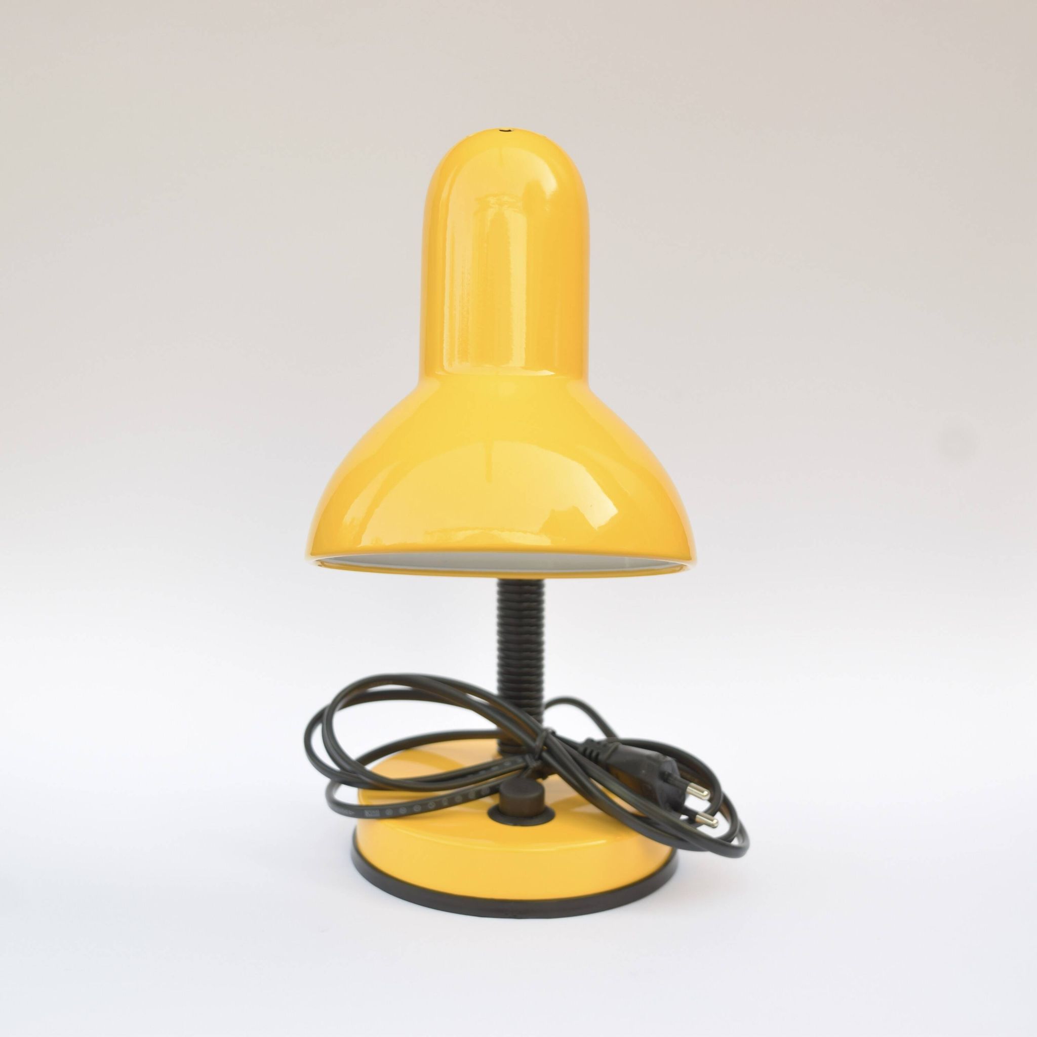 Small yellow metal desk lamp - new in its box - 1990