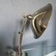Glory industrial clamp lamp, chrome reflector shade, Germany, 1950s