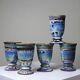 Set of 5 ceramic workshop mazagrans, glazed, 1960s-1980s.