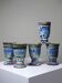 Set of 5 ceramic workshop mazagrans, glazed, 1960s-1980s.