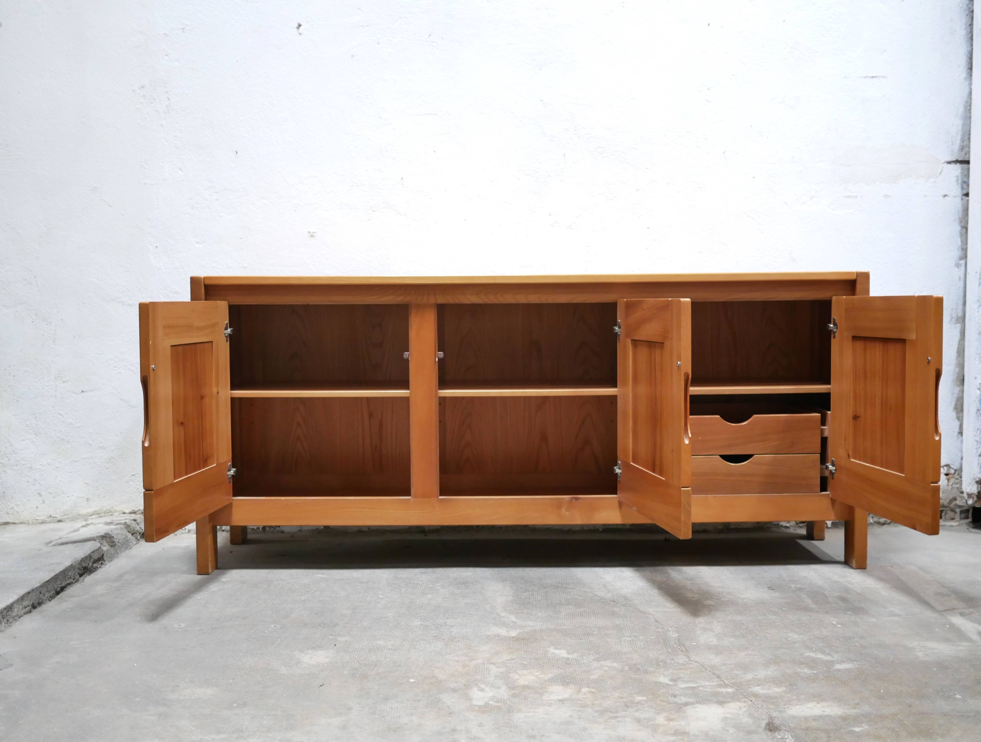Vintage elm sideboard by Maison Regain editions
