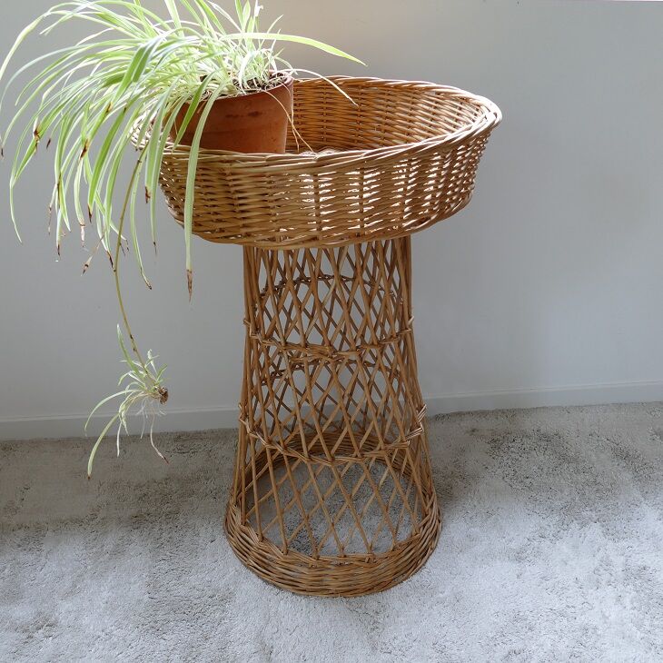 Rattan haberdashery display cabinet