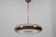 1930s "ufo" chandelier in copper finish by josef hurka, czechoslova