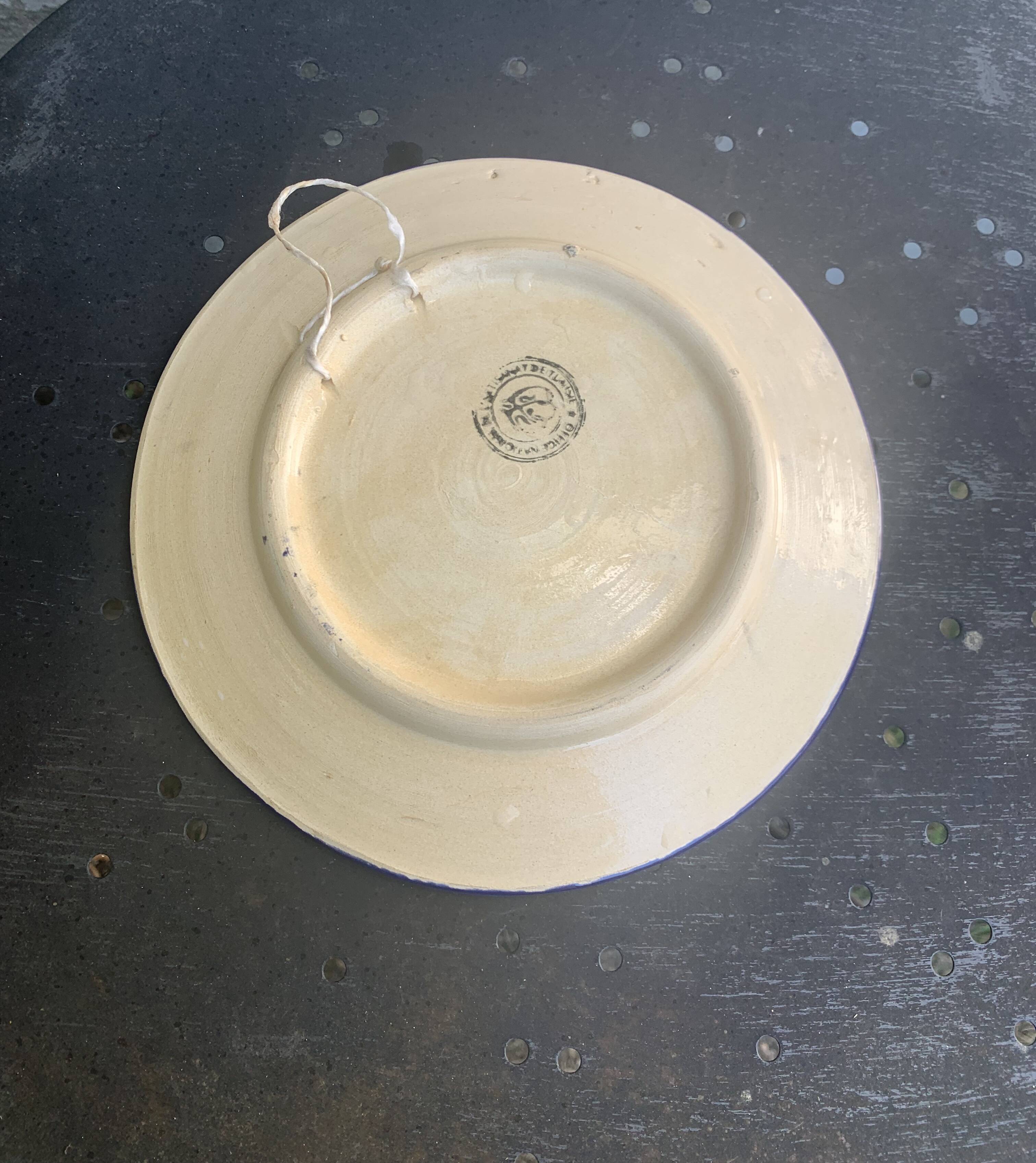 Small oriental plate, decorative, handmade, vintage and collector