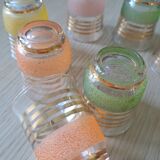 Suite of 8 granite glasses