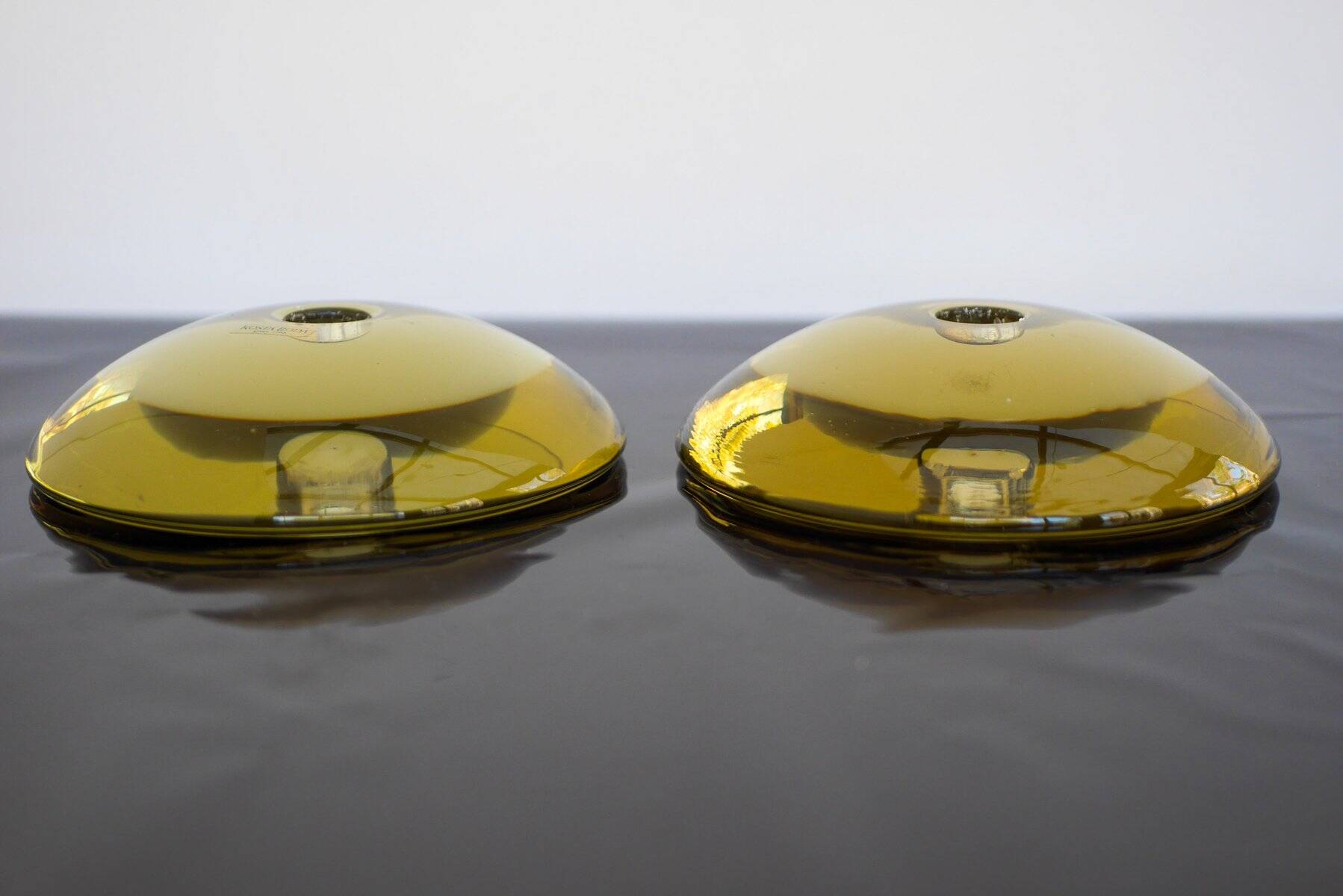 Glass candleholders by Anne Nilsson for Kosta, 2000s, set of 2