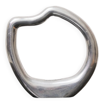 "Halo" vase in cast aluminium, free form, 1970s