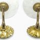 Vintage brass and glass sconces, 1930s, set of 2