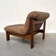 Ensemble de salon / fauteuil / canapé en cuir et chêne Rolf Benz, années 1970