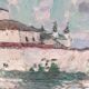 Oil painting on cardboard, dimensions: height -42 cm - width -69 cm -