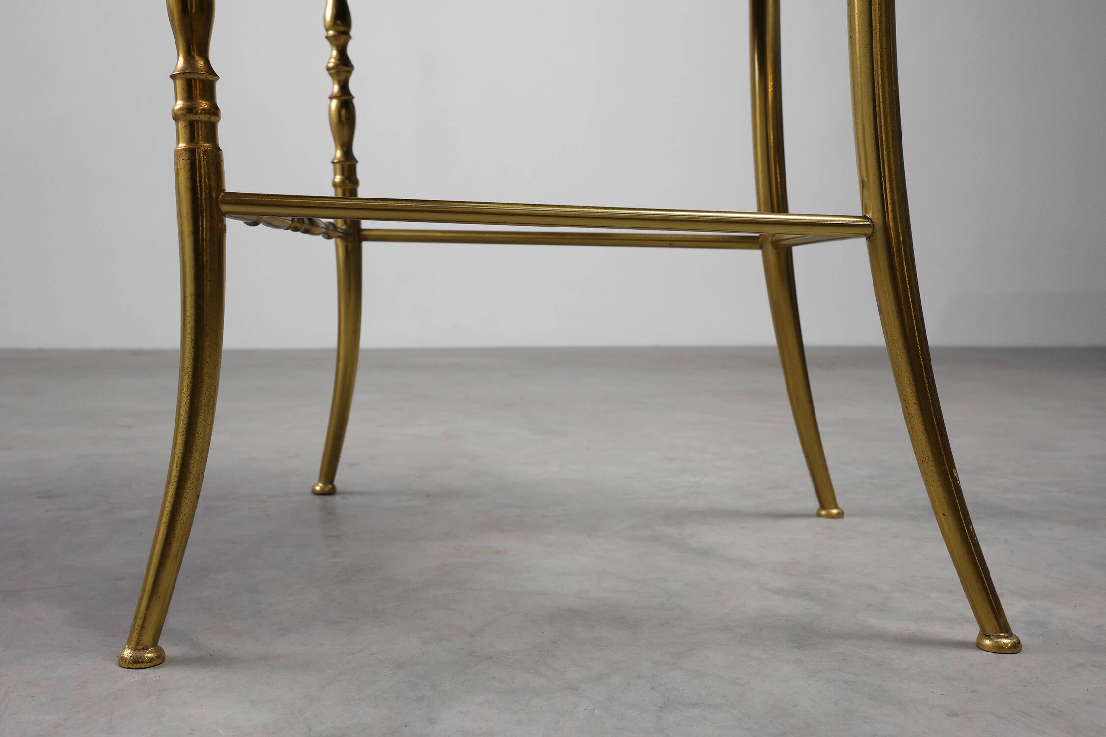 Hollywood Regency Brass Chiavari Chair by Giuseppe Gaetano Descalzi, Italy,