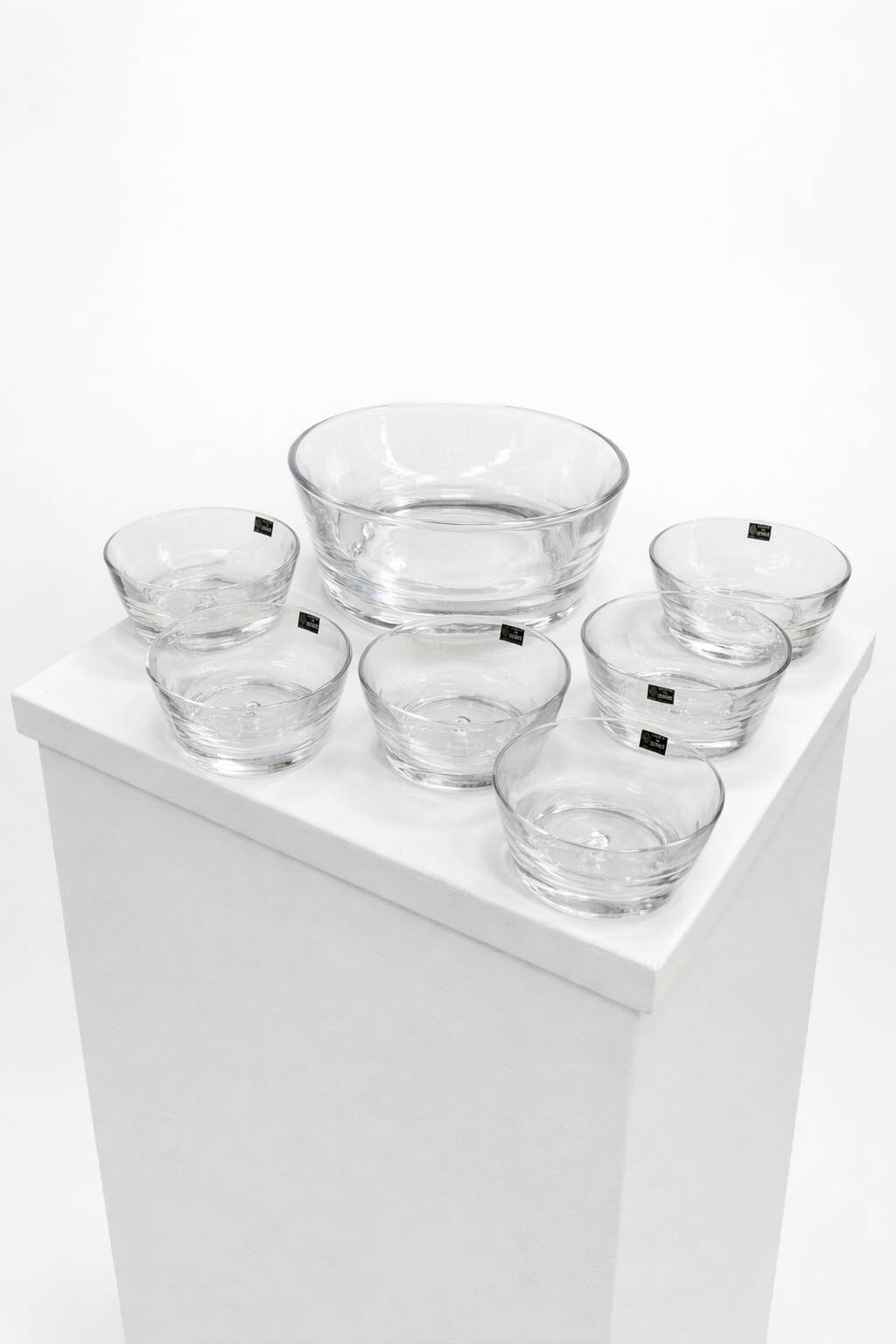 Service vintage en cristal de Sèvres – Saladier  et 6 coupelles –