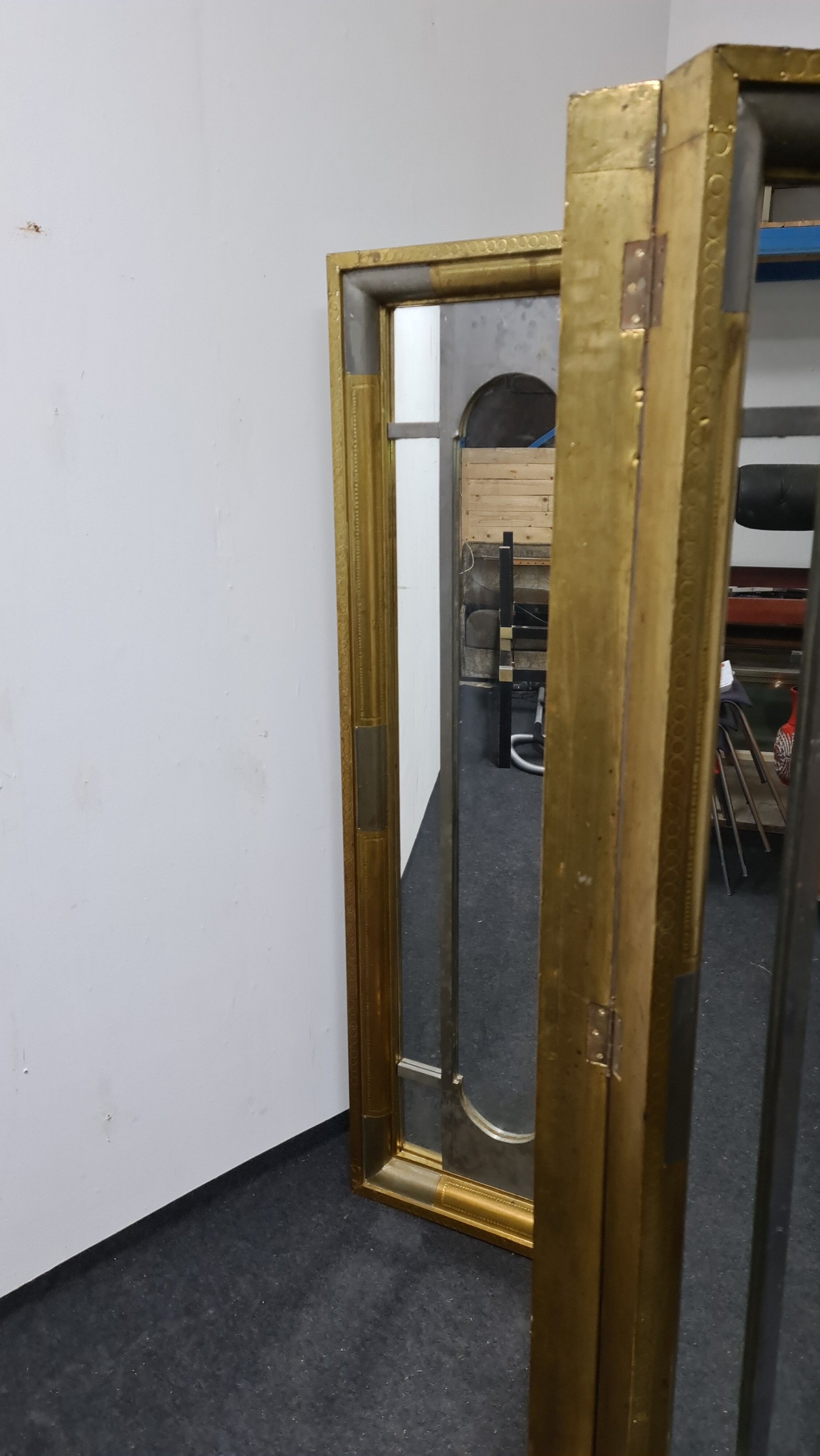 Vintage Brass mirror room divider
