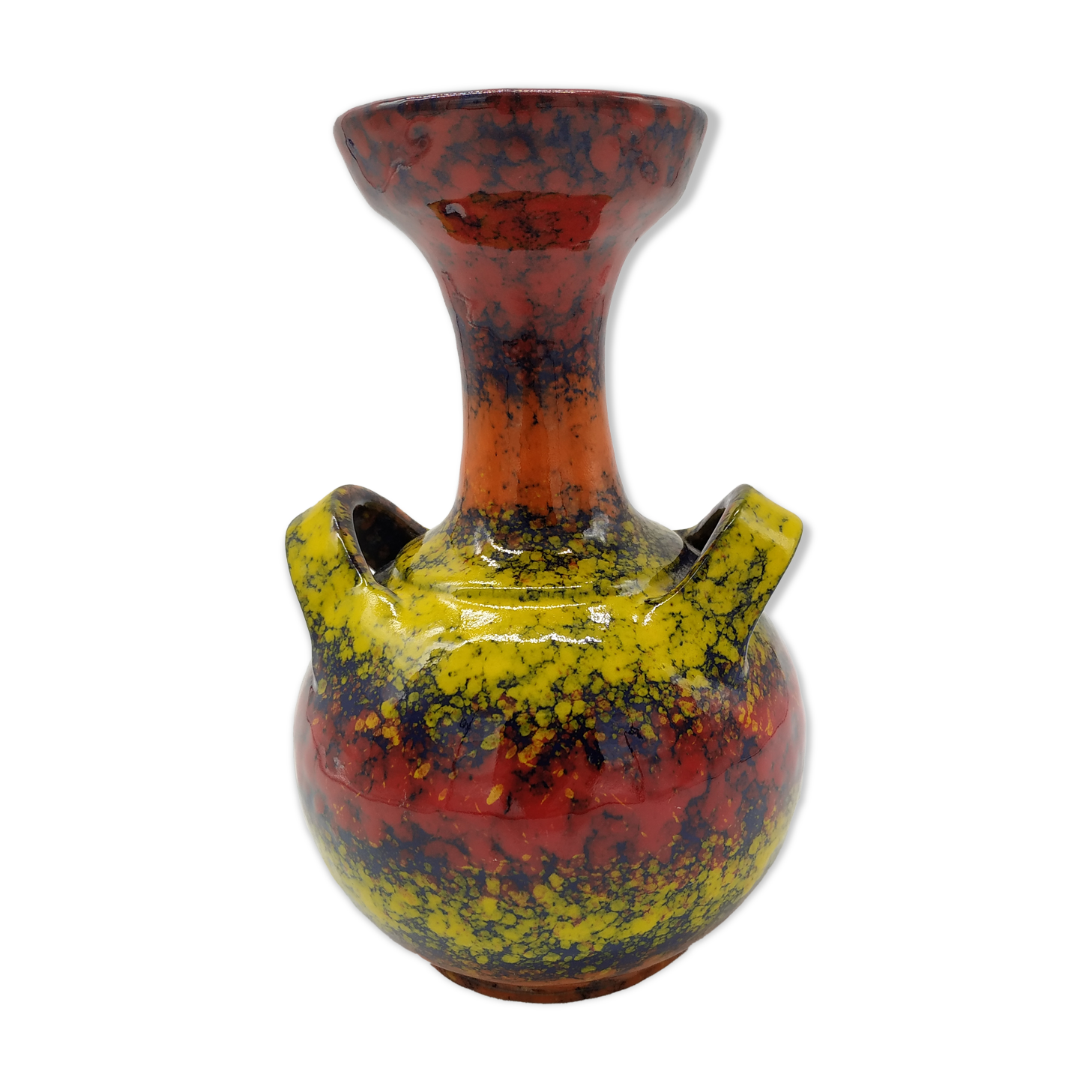 Vintage psychedelic tricolor vase