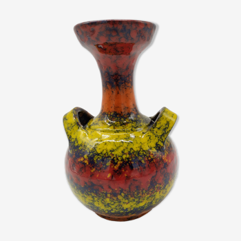 Vase vintage tricolore psychédélique